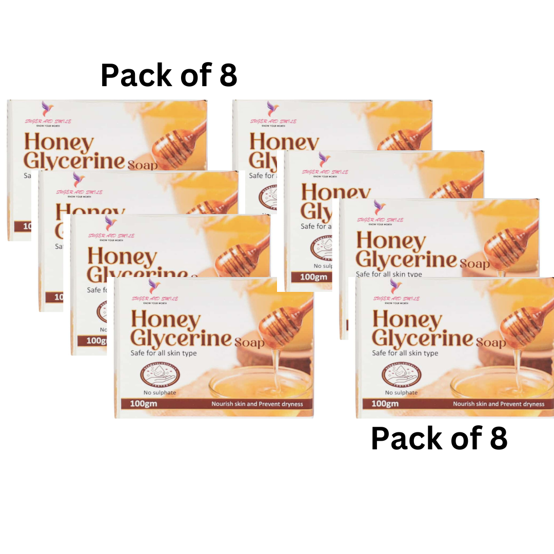 Honey glycerin handmade soap(pack of 8)100g each